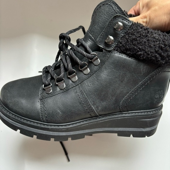 Timberland CERVINIA VALLEY WATERPROOF INSULATED BOOT BLACK FULL GRAIN Sz 7 - Picture 6 of 9